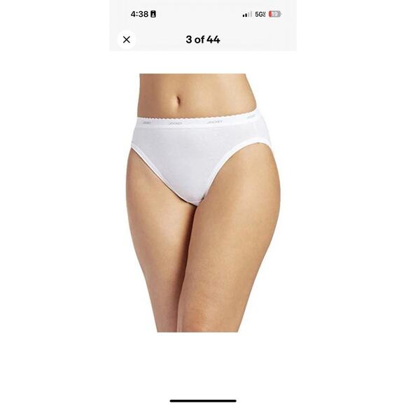 Jockey 3-Pack French Cut Cotton Classic Comfort Underwear Size 10 (20W - 22W) - Picture 3 of 6